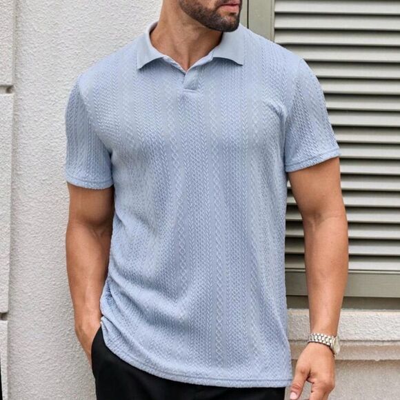 SHEIN Casual Knit Polo - Picture 1 of 5